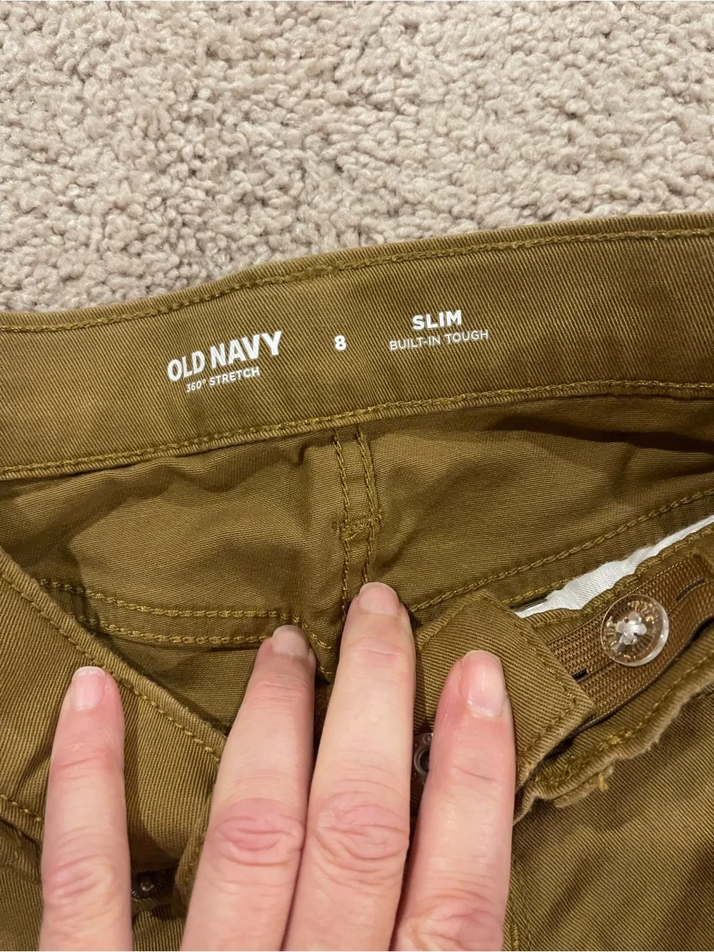 Boy’sOld Navy Slim Stretch Pants in khaki